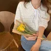 Arrival Princess Puff Sleeves Vintage Prom Brief High Quality Summer Lady OL Elegant Sweet Shirts Tops 210525