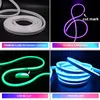 Remsor WiFi Control RGB Neon Strip Light Lamp Waterproof 2835 Vitt varmt flexibelt LED -rep EU UK AU 220V US 110V305F