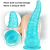 Realistisk bläckfisk Tentakel Dildo Enorm anal leksak Mjuk hälsosam PVC Monster Sexleksak för kvinnor Lesbisk med sugkopp Vuxen produkt P0816