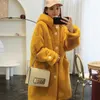 Faux bontjas vrouwen casual Koreaanse hoodies harige dikke vleermuis mouwen warme faux konijnenbont jas losse winterjas uitloper Y0829