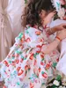 Baby Girl Summer Red Strawberry Spanish Ball Gown Lolita Palace Princess Lace Dress for Easter Eid Birthday Casual Q0716