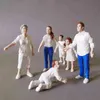 Família Menino Menina Pai Mamãe / Miniaturas Pessoas / Encantadora Estatueta / Fada Gnome Gnome / Terrarium / Estátua / Casa / Casa Decoração / Modelo / Toy 211105