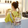 Minimochila feminina bolsa de telefone para meninas adolescentes crianças multifuncional mochila pequena feminina xadrez ombro senhoras estilo escolar