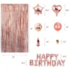 Party Decoration Rose Gold Balloons Set Happy 18 30 40 50 Birthday Foil Helium Baby Shower Anniversary Decor