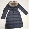 Women Nylon Short Down Jacket Zipper Closure Belt Pockets Thick Warm Coat Italy Designer Woman Fur Hood Winter Outwear x1