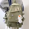 패션 여성 배낭 방수 나일론 kawaii 스쿨 가방 십대 소녀 대학생 노트북 mochila 귀여운 femal rucksack261t