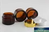 DHL-freies 54 Stück/Los 50 g/cc leeres braunes Glas-Augencremeglas in nachfüllbarer, tragbarer Glas-Kosmetikflasche mit 3-Farben-Deckel, Fabrikpreis, Expertendesign, Qualität auf dem neuesten Stand