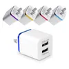 Metal Dual USB wall Charging Charger US EU Plug 21A AC Power Adapter Wall Charger Plug 2 port for Iphone Samsung Galaxy Note LG T8346471