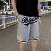 Hong Kong Style Ins High Street Męskie Szorty Hip-Hop Tide Marki Street Sports Pięcioptowe Spodnie Fit Soft Koszykówka Spodnie Spodnie X0705