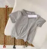 T-shirty dziecięce marka krokodyl topy polo chłopięce dziewczęce Tee letnia haftowana klapa niemowlę maluch dziecięca koszulka z krótkim rękawkiem