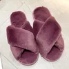 Rymomoda thuis katoen slippers harige dia's voor vrouwen korte pluche indoor slippers lichtgewicht warme platte hak dames mode schoen y0427