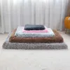 Grande Cama Cama Zíper Pet Sofás Camas Cat Tapetes Removível Capa Quadrado Plush Lavável Cor Sólida Pet Cat Cat Fats Inverno Quente Dormir 210924