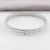 Titanium Steel High Polished Full Diamond Bangle Women Love Designer Armband