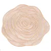 Tapis Coussinets Bol Tapis Fleur Dessous De Verre Isolation Creux Décoratif Coussin Napperon PVC Rose Creux Salle À Manger Décoration Table