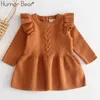 Baby Winter Girl Dress Princess Christmas Sweater Long Sleeve Clothes Spring Autumn Infant es 210611