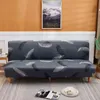 Modern Armless Folding Sofa Bed Cover Plaid Elastic Futon Large Seat Slipcovers Bedspread for Living Room Without Arms 211207