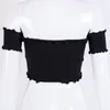 Mulheres Tube Tops Sexy Summer Off-the-Shoulder Tank Colete Sem Mangas Sólida Cor Colheita Venda de Colheita Underwear Curto Streetwear 210522