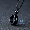 Nero prezioso anello pendente Reiki quarzo fascino pendolo pietra preziosa cristallo di moda