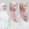 Жемчужный шифоновый пузырь монохромный шарф с высоким прямым качеством продажа этнической фабрики хиджаба 2021200G