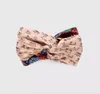 2022 Fashion Flowers Print Headbands Cross Bowknot Headband Big Letters Style Double Silk Hairband Senior Tillbehör Present