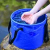 Randonnée Portable pliant petit seau fournitures de lavage de voiture équipement d'hydratation camping en plein air épaissi pêche brise-eau wk563