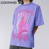 Magliette Camicie Hip Hop Cartoon Anime Blood Pupil Magliette Streetwear Uomo Harajuku Casual Punk Rock Gothic Top manica corta 210602