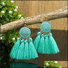 Dangle Kroonluchter Oorbellen Sieraden Boheemse Fringe voor Dames Geometrische Aessories Ronde Bloem Lange Tassel Party Geschenken Onehini Drop levering