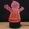 RGB-подсветка Светодиодный цоколь для 3D-декораций Иллюзия Акриловая панель 4 мм Батарея типа АА или 5 В постоянного тока USB Ночник Рождественская вечеринка xxa055388945