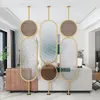 Floor mirror glass Screens Room Dividers partition wall rotatable porch screen partitions modern simple household shelter steel