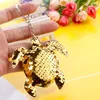 Créativité Bling Sequin porte-clés pendentif artisanat coloré brillant tortue voiture porte-clés anneau dames sac pendentifs bijoux accessoires6286375