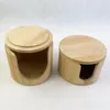 2021 Cylindre en bambou et bois, tonneau à thé, cylindre, cheminée en bois, porte-stylo, extracteur de papier, en bois