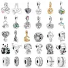 100% Prata Esterlina 925 Pandora Beads Charms Jóias Se Encaixa Estilo Europeu Pulseiras Colar Presente Feminino Ale 790028C01