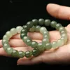 Naturliga Jade Strands Emerald Agate Pärlor Armband Bangle Charm Smycken Yoga Vatten Drop Shell Blomma Hängsmycke Bracelet Kvinna Män