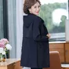 معاطف الخندق النسائي للسيدات بالإضافة إلى حجم 5XL Women Windbreaker 2022 Autum Winter Coat Fanted Withed Withedyder