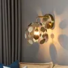 Modern LED Wall Sconce Light Gold Bedroom Living Room Rostfritt Stål Lampor Lyxig heminredningsarmaturer Lampa