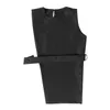 Abito camicia Abito da donna Completo a due pezzi Manica lunga Con lacci Nero Bianco Gilet asimmetrico Abbigliamento femminile Coreano 210520