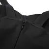 Sexy schwarzer schlanker Bodysuit für Frauen mit V-Ausschnitt, ärmellos, hohe Taille, fester Overall, weibliche Modekleidung 210521