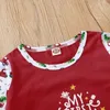 Newbrown baby kläder rompers vår höst spädbarn jumpsuits julpojkar tjejer outfits långärmad xmas träd bil tryck barn kläder