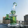 9 inch 23 cm groene recycler glazen bongwaterbuizen gewricht tabakspaak 14 mm kom