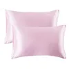 100% Naturlig Mulberry Silk Pillowcase Real Silk Zipper Pillow Case Cover Satin 16 MOMME Hem Textil sängkläder Hotel Pillowcases