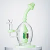 Bong di acqua a fungo unico Bong di vetro inebriante Narghilè Rig Ball Style Soffione Perc Percolatore 5mm Spessore Verde Blu Narghilè Oil Rigs Cera Dab 14mm Tubi di giunzione all'ingrosso