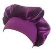 Satin Night Sleep Cap Hair Care Cover Turban Wide Band Elastisk Huvudbonad Bonnet Beanie Nightcap Sova Hat Head Wrap