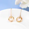 BAFFIN Fancy Stone Circle Drop Crystals From Swarovski For Women Gold Color Bohemian Dangle Earrings Indian Jewelry