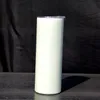 Tumbler che cambia il colore UV fai da te 20 once di sublimazione dritta bombe in acciaio inossidabile con coperchio di plastica e paglia