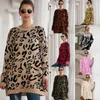 Women's Sweaters Sexy Leopard Printed Sweater Tops Women O Neck Long Sleeve Loose Pullovers Autumn Mujer Knitwear WDC3380