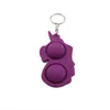 Simple Dimple Fidget Toys Small Keychain Key Ring Mini Pressure Reliever Silicone Figet Anti-stress Funny Sensory Toy Dinasour Unicorn Animal Pop It Push Bubble Gift