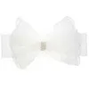 Lace Butterfly bow knot Elastic Head Bands White Baby Girl Headbands Hair Band Hood Headwrap fashion jewelry will and sandy