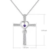 Naszyjniki wisiorek Klolorowy Kryształ Krzyż Naszyjnik Infinity Love Rhinestone Miedź Kobiety Dziewczyny Biżuteria Akcesoria Prezent