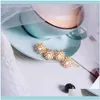 Hair Jewelryhair Clips & Barrettes Uer Fashion Jewelry Women Hairpins Unique Acrylic Pearl Star Gold Color Environment-Friendly Alloy Aessor