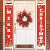 Christmas Decorations 2022 Merry Hanging Banner Sign For Indoor Outdoor Door Display